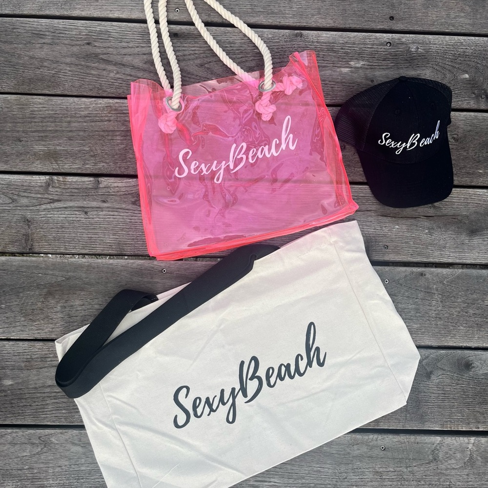 New Sexy Beach  Canvas Tote sustainable 
  bag beach pool  grocery